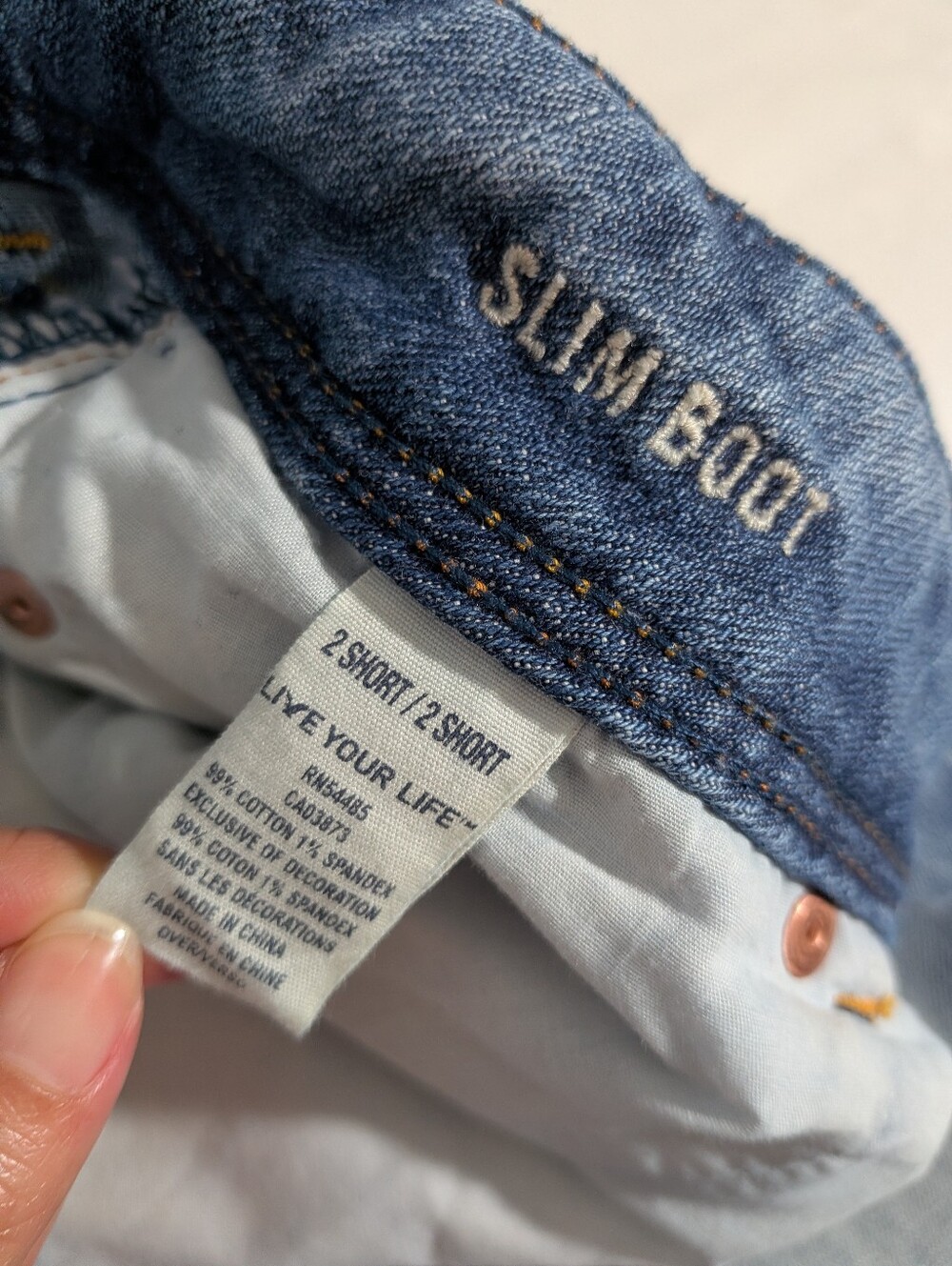 ❤️ 2009 American Eagle Low Rise Slim Boot Stretch Jeans Size 2 Short - Picture 4 of 13